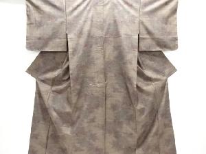 未使用品　草葉模様織り出し本場泥大島紬着物(9マルキ)